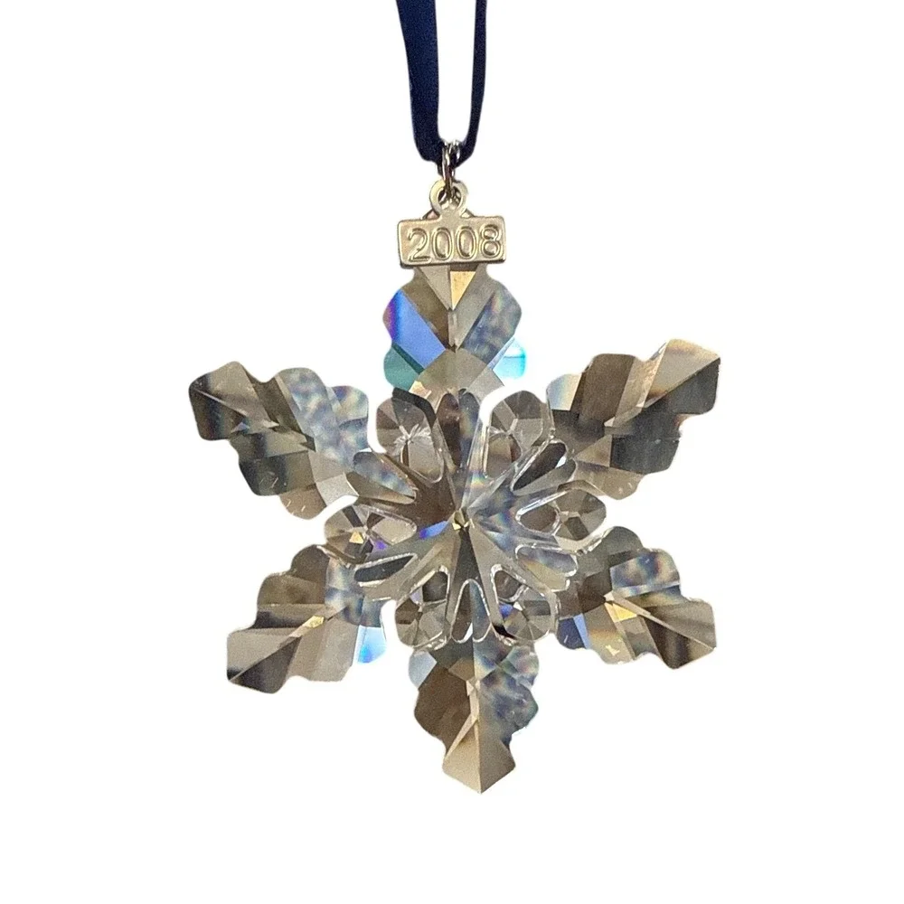 Swarovski Ornament Unisex OS Clear Good 2008 Annual Edition Crystal Snowflake